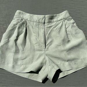 Wilfred High Waist Light Green Linen Shorts